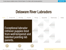 Tablet Screenshot of delawareriverlabradors.com